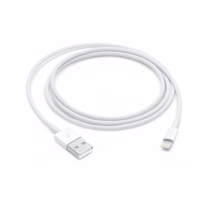 APPLE laidas USB MD818ZM / A IPHONE LIGHTING 8-PIN 1M baltas be dėžutės be krašto