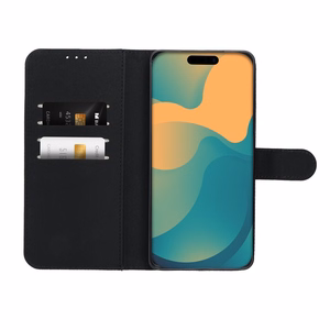 Atverčiamas 4Card RFID dėklas Xiaomi 17 ULTRA su apsauga nuo vagysčių, iš technologinio audinio, juodas