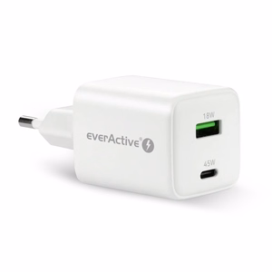 Įkroviklis 1 x USB Quick Charge 4.0, 1 x USB-C 45W baltas