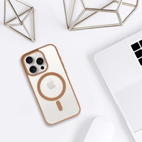 Akrilinis spalvotas magnetinis dėklas telefonui Iphone 12 Pro dykumos titano