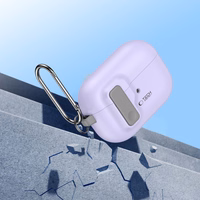 Tech-Protect Slim Hook dėklas su karabinu, skirtas Apple AirPods Pro 1 / 2 – violetinis