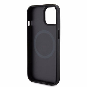 Ferrari FEHMP15SPTEK iPhone 15 6.1" juodas/juodas kietas dėklas Carbon Metal Logo MagSafe