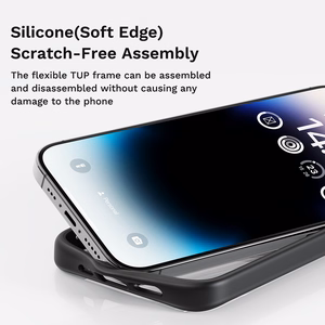 Rock Guard serijos dėklas Iphone 16 Plus permatomas-juodas