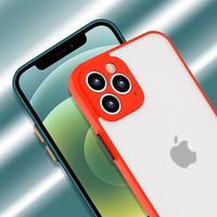 Milky dėklas silikoninis lankstus permatomas dėklas Xiaomi Redmi Note 10 / Redmi Note 10S raudonas