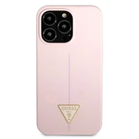 Guess GUHCP13XSLTGU iPhone 13 Pro Max 6.7" violetinis kietas dėklas silikoninis trikampis