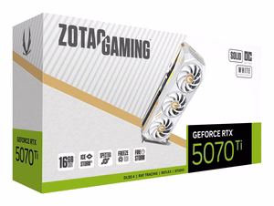 Zotac Gaming GeForce RTX 5070 Ti Solid Core OC vaizdo plokštė, NVIDIA 16GB GDDR7