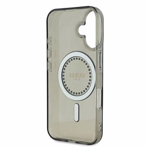 Guess IML Rhinestones Magnetinis dėklas telefonui iPhone 16 - juodas