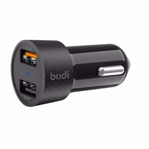 Budi BD622Q QC3.0 car charger with 2 USB-A ports, with LED indicator