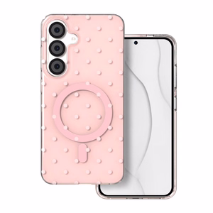 Bubble Dots Mag case for Samsung S24 / S25  pink