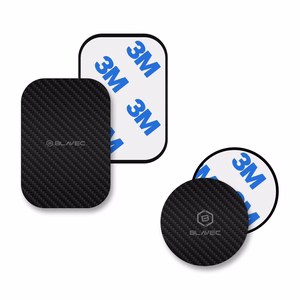 Blavec Metalo plokštelė magnetiniam laikikliui BM-01 komplektas iš 2 vnt. apvalios (40 mm) ir stačiakampės (40x58 mm) karboninė