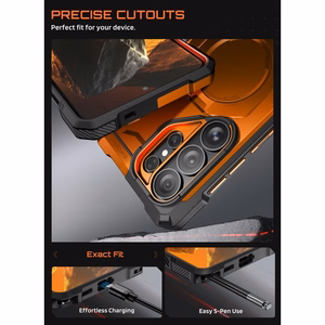 "Supcase UB Grip Mag MagSafe" dėklas, skirtas "Samsung Galaxy S26 Ultra" - oranžinis ir juodas