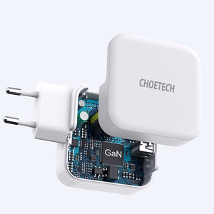 Kroviklis CHOETECH GaN USB Type-C, Type-A: 65W, PD, QC
