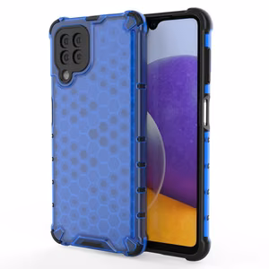 Honeycomb Case броневой чехол с TPU бампером для Samsung Galaxy A22 4G синий
