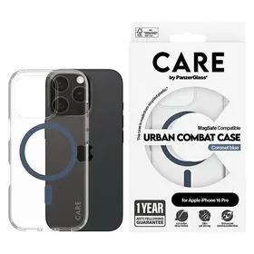 CARE by PanzerGlass Flagmano dėklas telefonui iPhone 16 Pro 6.3" mėlynas/mėlynas Magnetinis 1366
