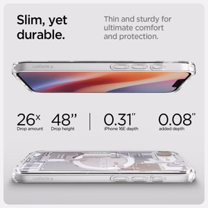 Spigen Ultra Hybrid Magnetinis dėklas telefonui iPhone 16e Zero One - baltas