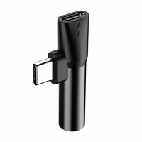 Baseus garso adapteris USB-C į Mini Jack 3.5mm + USB-C (juodas)