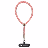 FORCELL F-DESIGN L8X36 riešo telefono virvelė su reguliuojamu ilgiu (maks. 18cm kilpoje) rožinė balta