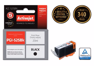 Activejet ACC-525BN – juodo rašalo kasetė, pakeičia Canon PGI-525PGBK, 20 ml, Supreme