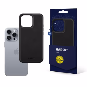 3mk Hardy Apple Silky Leather MagCase telefonui Apple iPhone 16 Pro Max - juodas