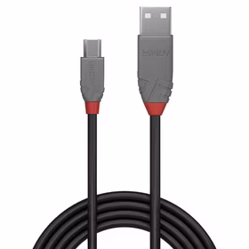 Lindy USB2 A į Micro-B laidas 5m Anthra