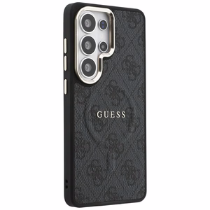 GUESS dėklas for SAMSUNG S26 Ultra GUHMS26LP4MSEGCK (4G Embossed Ring MagSafe) juodas