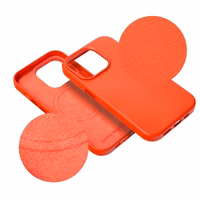 Dėklas Leather Mag Cover (MagSafe) skirtas iPhone 16 Plus raudonas