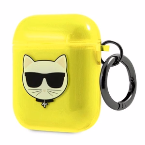 Karl Lagerfeld Choupette чехол для AirPods 1/2 - жёлтый