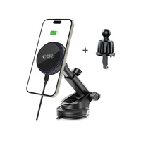 "Tech-Protect" MM15W-V4 magnetinis 15 W "MagSafe" laikiklis automobiliui, skirtas kabinai / priekiniam stiklui / ventiliacijos angai - juodas