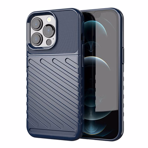 Thunder dėklas lankstus tvirtas patvarus dangtelis TPU dėklas iPhone 13 Pro mėlynas