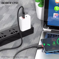 USB Kabelis Borofone "BX67" juodas "Type-C" 100cm