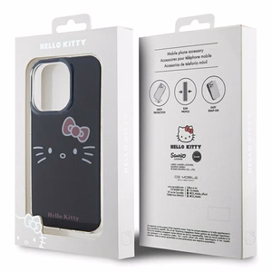 Hello Kitty IML Kitty Face Dėklas telefonui (m) iPhone 15 Pro Max - juodas (m)