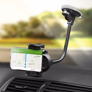 Автомобильный держатель телефона Forcell F-Grip Oval 27 см лобовое стекло / приборная панель / воздуховод чёрный