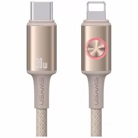 Laidas USAMS Huan Series SJ753 30W USB-C į USB-C 1,2 m titaninis