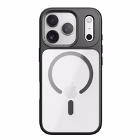 Rock Guard serijos magnetinis dėklas telefonui Iphone 17 Pro skaidrus-juodas