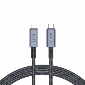 Tech-Protect UltraBoost Max кабель USB-C 4.0 USB-C 4.0 PD 240W 8K 40Gbps 2м - серый