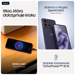 Motorola Moto G17 išmanusis telefonas, 8/128 GB, PANTONE Evening Blue violetinės spalvos