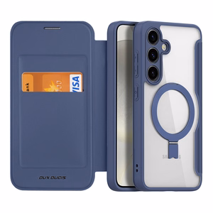 Dux Ducis Skin X Pro dėklas su magnetiniu žiedu / stovu Samsung S24+ - mėlynas