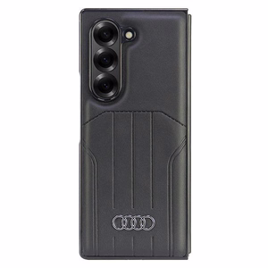 Audi dirbtinės odos magnetinis dėklas Samsung Galaxy Z Fold 6 - juodas