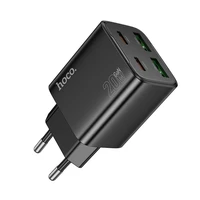 Įkroviklis Hoco 2 x USB C + 2 x USB A QC3.0 PD 3A 20W N55 juodas