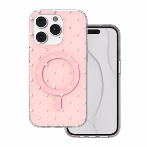 Bubble Dots Mag чехол для iPhone 14 Pro 6,1", розовый