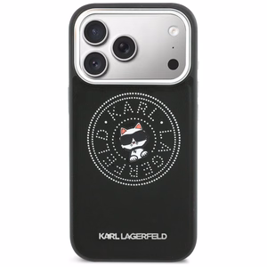 Karl Lagerfeld Point & Choupette Sketch MagSafe Dėklas for iPhone 17 Pro Max - juodas
