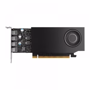 PNY NVIDIA A1000 – профессиональная видеокарта, 8 ГБ GDDR6, 128-bit, PCIe 4.0 ×8, single-slot, 4× Mini DisplayPort 1.4a, 50 W, low-profile bracket, малая коробка