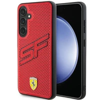 Ferrari Big SF Perforated dėklas telefonui Samsung Galaxy S24+ - raudonas