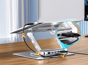 Регулируемая подставка для ноутбука + USB-C HDMI хаб Unitek D1109B01 PD 100W