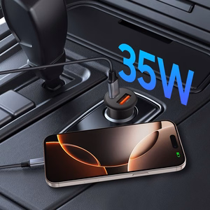 Tech-Protect CC02 35W automobilinis įkroviklis 2 lizdai USB-C / USB-A juodas