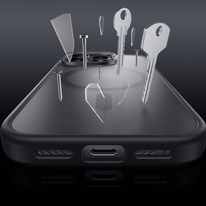 Benks Magnētinis Mist dėklas su metalo rėmu iPhone 16 pilkas