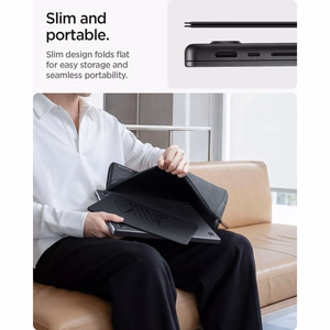 Spigen SlimFold LD201-S6 nešiojamojo kompiuterio stovas, pilkas