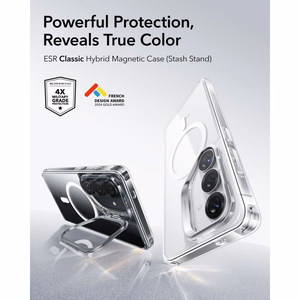 ESR Classic Hybrid Kickstand MagSafe dėklas "Samsung Galaxy S26" - skaidrus