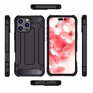 Hybrid Armor dėklas telefonui iPhone 16 Pro Max - juodas