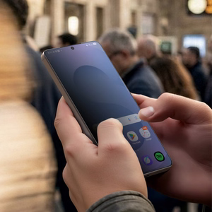 "AmazingThing TITAN Vision 7" grūdintas stiklas "Samsung S26" itin matinis privatumas